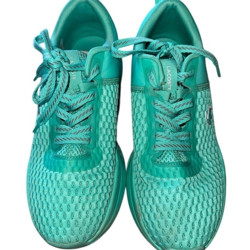 Lacoste Court-Drive Womens Sneakers Turquoise Teal Lace Up Size 6.5 tennis shoes